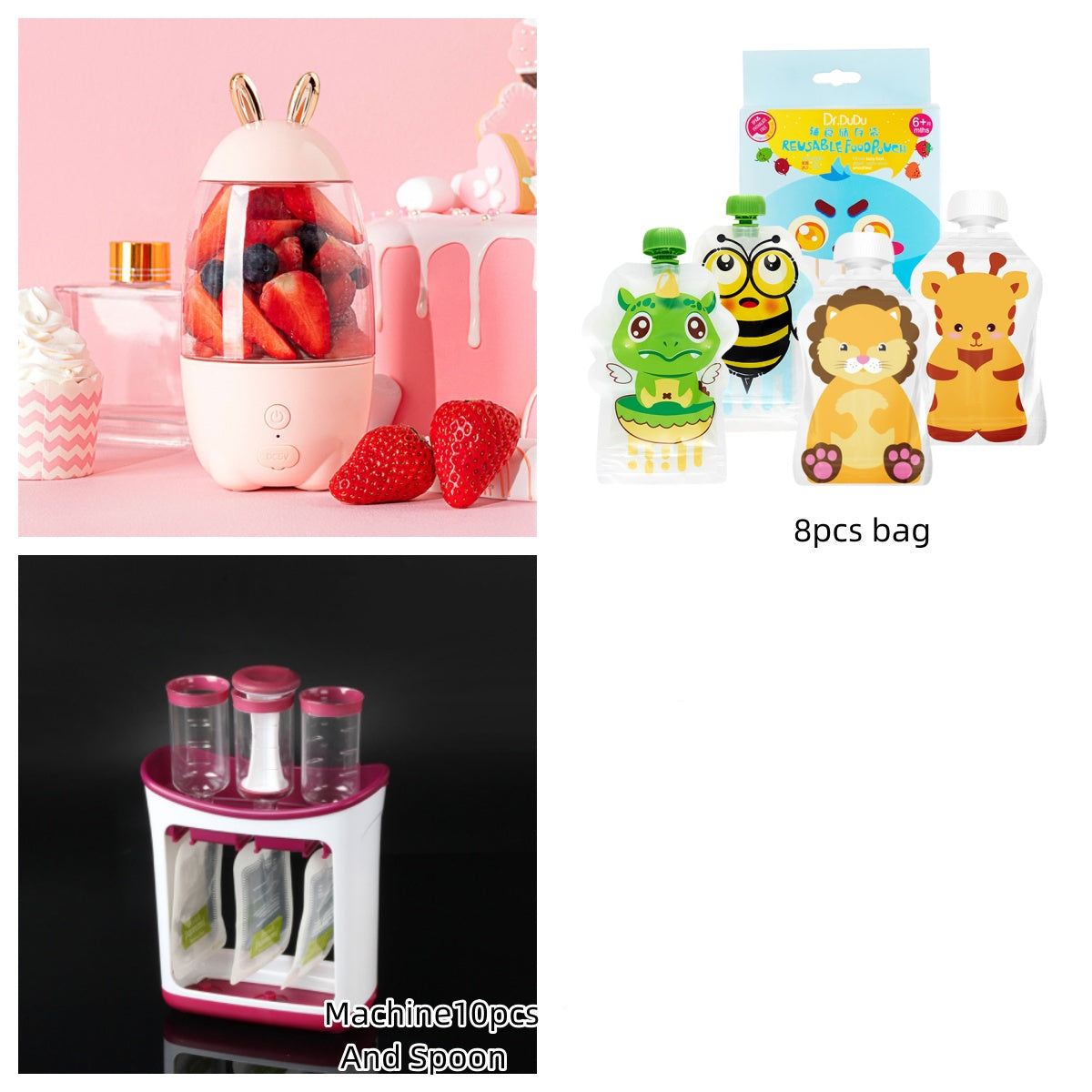 Cute Portable Blender Electric Juicer – Multifunctional Juice Maker for Home, Office & Students