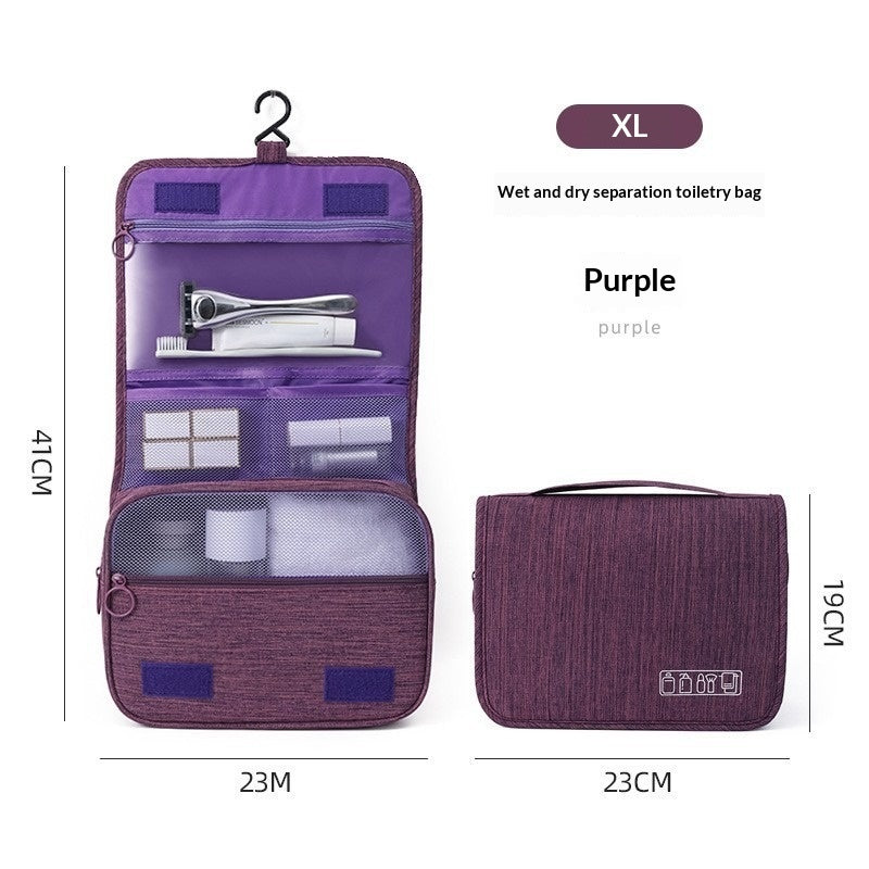 Cationic Hook Toiletry Bag Hanging Matte Dry-wet Separation Travel Makeup Bag