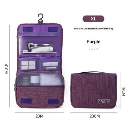 Cationic Hook Toiletry Bag Hanging Matte Dry-wet Separation Travel Makeup Bag