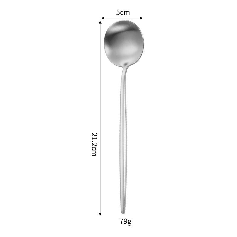 Sanding Thick Portuguese Knife, Fork And Spoon Suit 304 Stainless Steel Tableware