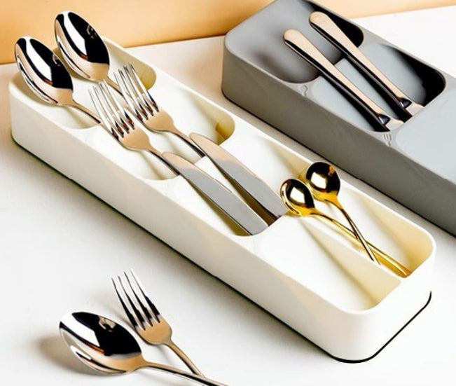 Cutlery Organizer For Kitchen Drawer Divided Storage Box For Forks