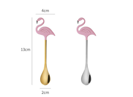 Creative Coffee Spoon Flamingo Sweet Long Handle
