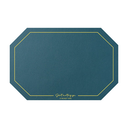 Octagonal Leather Placemat Waterproof Household Table Mat Heat Proof Mat Placemat