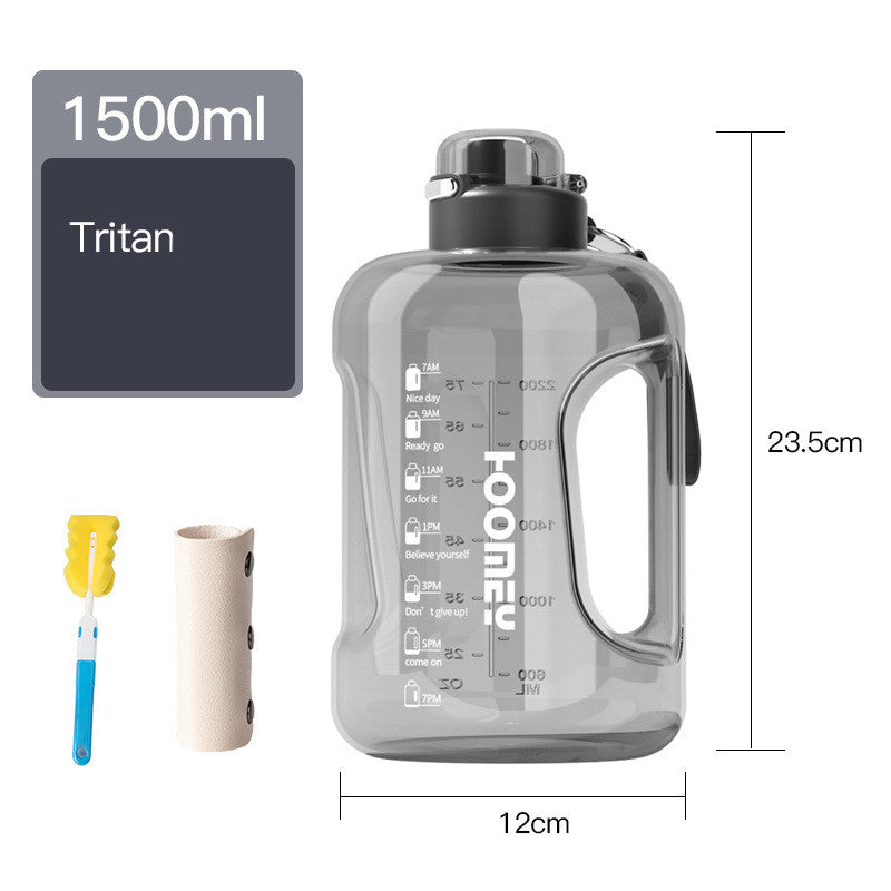 Men's Large Capacity Straw Sports Bottle