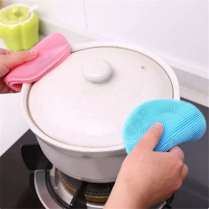 Multifunction Silicone Dish Bowl Cleaning Brush Magic Scouring Pad Pot Pan Wash Brushes Kitchen Washing Tool