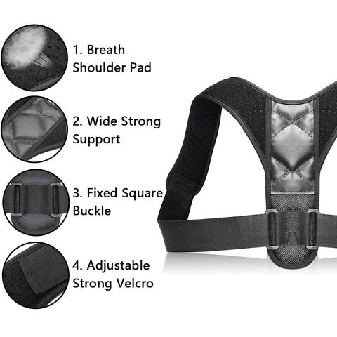 Adjustable Back & Shoulder Support Strap Brace