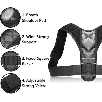 Adjustable Back & Shoulder Support Strap Brace