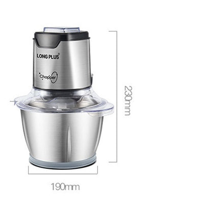 Electric Food Chopper – 304 Stainless Steel Bowl Kitchen Processor