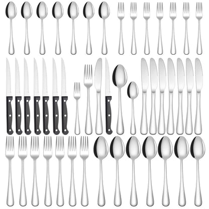 48-piece Stainless Steel Cutlery Set Western-style Steak Knives Forks And Spoons