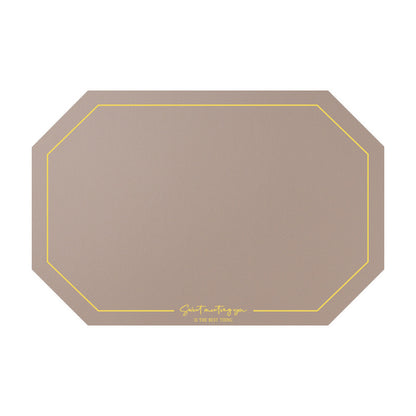 Octagonal Leather Placemat Waterproof Household Table Mat Heat Proof Mat Placemat
