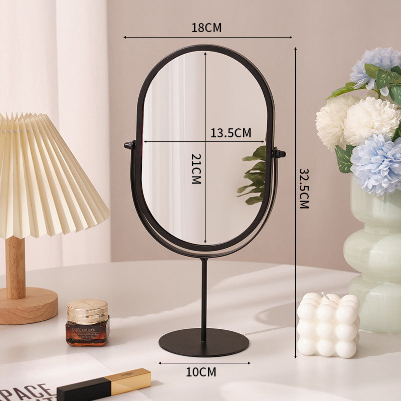 Household Lightweight Desktop Makeup Mirror for Bedroom Dressing Table
