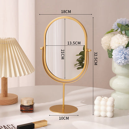 Household Lightweight Desktop Makeup Mirror for Bedroom Dressing Table