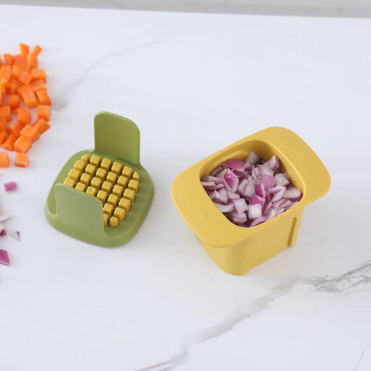 Onion Dicer and French Fry Slicer – Vegetable Cutter for Carrot, Ham, Cucumber, and Potato