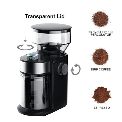 Electric Coffee Bean Grinder – Adjustable 18 Level Coffee Grinder