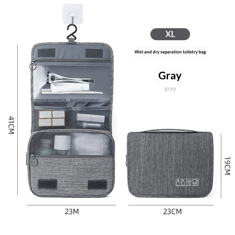 Cationic Hook Toiletry Bag Hanging Matte Dry-wet Separation Travel Makeup Bag