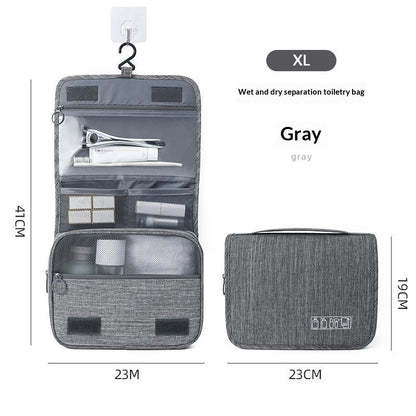 Cationic Hook Toiletry Bag Hanging Matte Dry-wet Separation Travel Makeup Bag