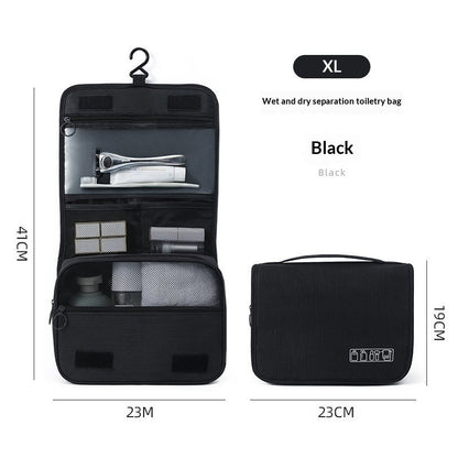 Cationic Hook Toiletry Bag Hanging Matte Dry-wet Separation Travel Makeup Bag