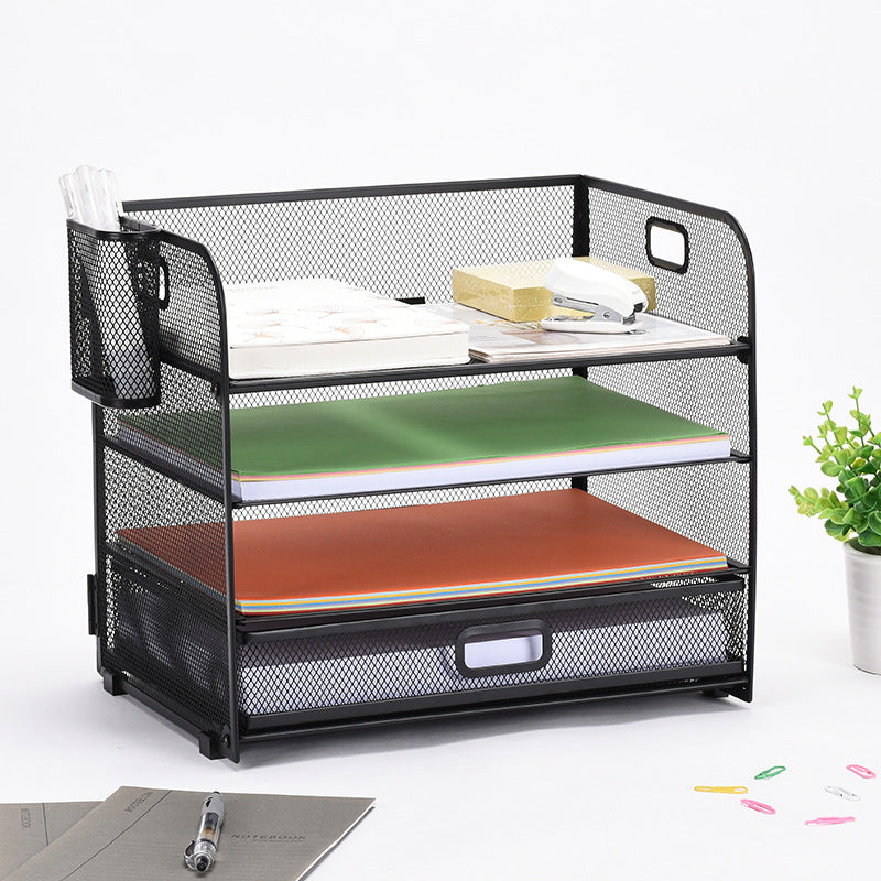 Desktop Multi-layer Metal Mesh Storage Rack
