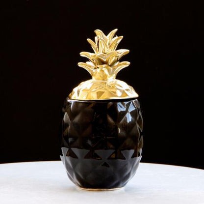 Ceramic pineapple jar decoration