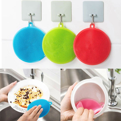 Multifunction Silicone Dish Bowl Cleaning Brush Magic Scouring Pad Pot Pan Wash Brushes Kitchen Washing Tool