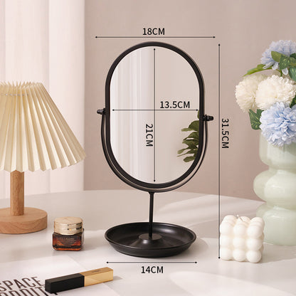 Household Lightweight Desktop Makeup Mirror for Bedroom Dressing Table