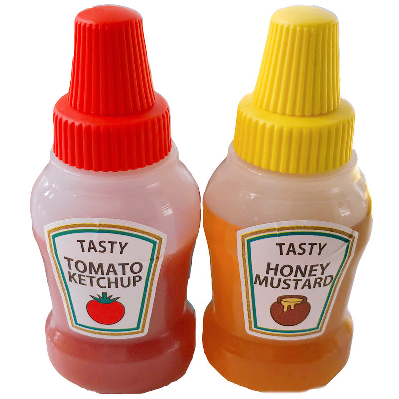 New Product Mini Portable Salad Dressing And Ketchup Bottle For Bento Bottling Mold Condiment Bottle, Two Packs
