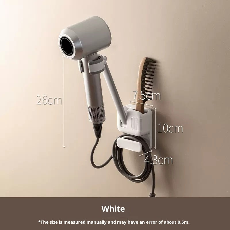 Lazy Hair Dryer Rack Bathroom Wall Hanging Hand-free