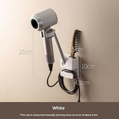 Lazy Hair Dryer Rack Bathroom Wall Hanging Hand-free