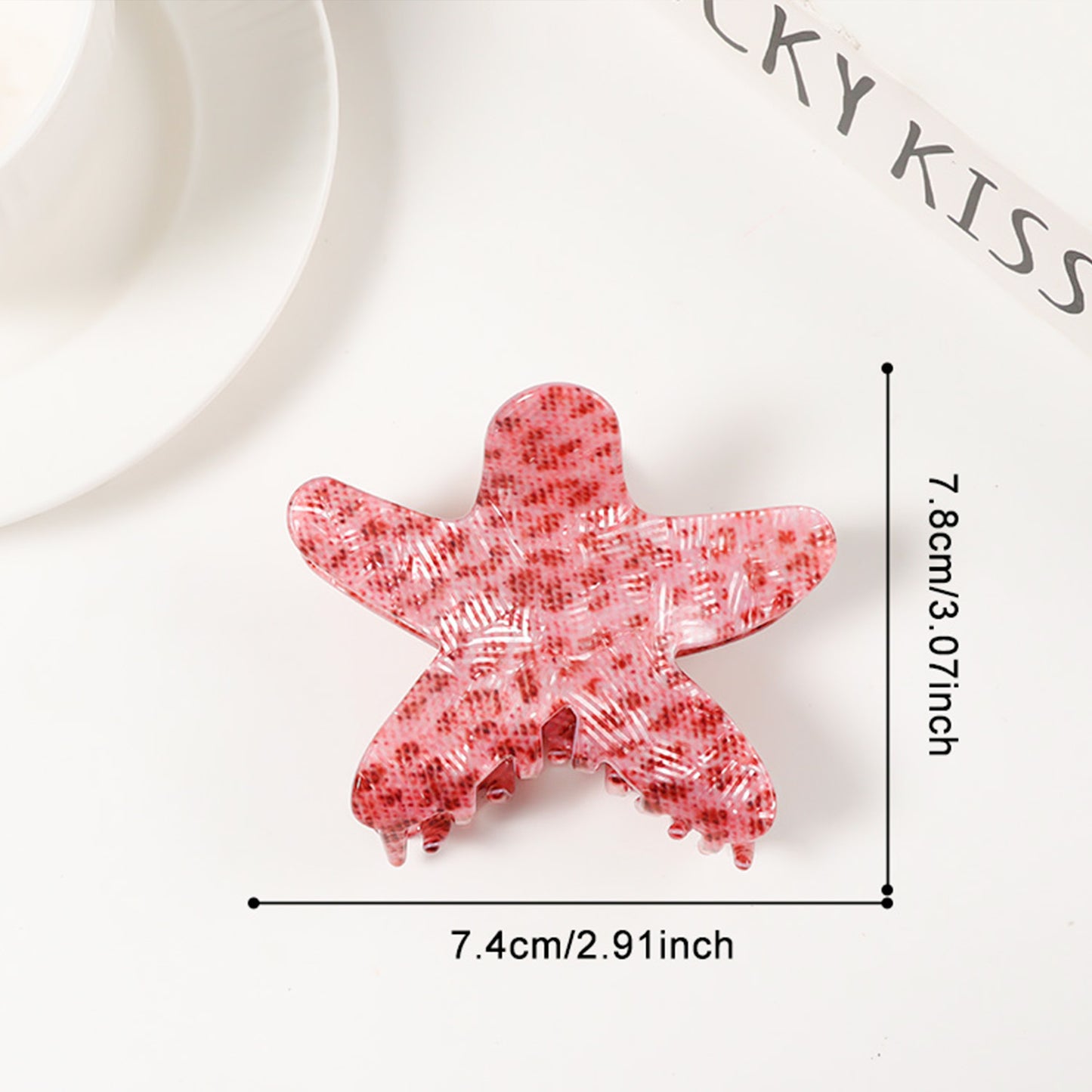 Textured Leopard-print Starfish Wave All-match Hair Clips