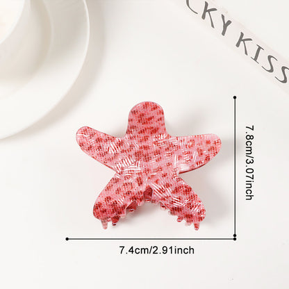 Textured Leopard-print Starfish Wave All-match Hair Clips