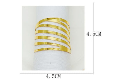 Hotel Western Restaurant Strip Golden Napkin Ring Napkin Ring