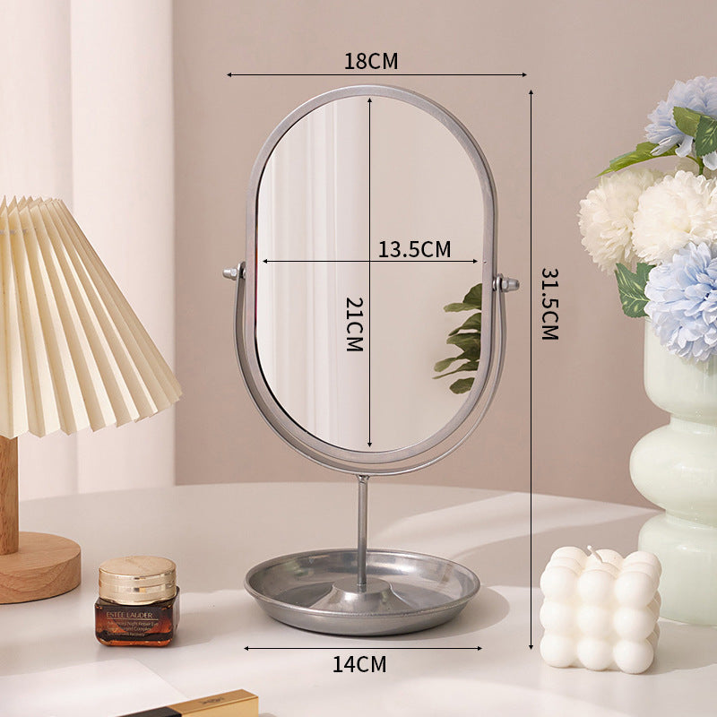 Household Lightweight Desktop Makeup Mirror for Bedroom Dressing Table