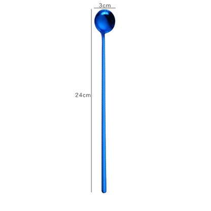 Creative Stainless Steel Long Handle Small Round Spoon
