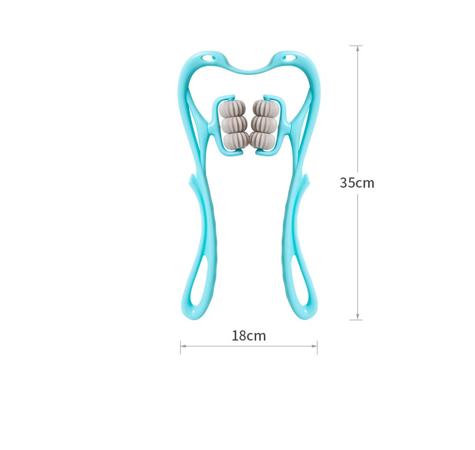 Multifunctional Manual Six-Wheel Neck Massage Roller Tool