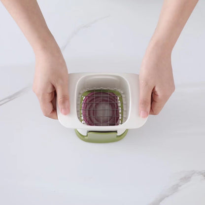 Onion Dicer and French Fry Slicer – Vegetable Cutter for Carrot, Ham, Cucumber, and Potato