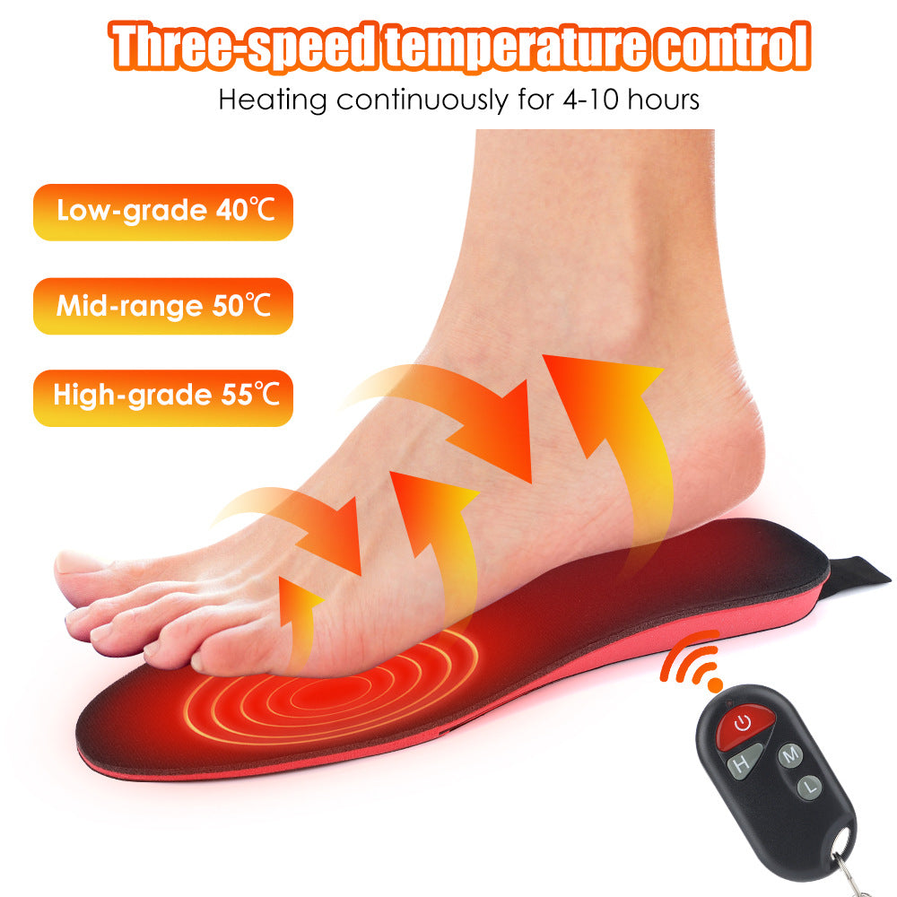 Rechargeable Electric Heated Insoles – Adjustable Warm Insole Pads for Men & Women