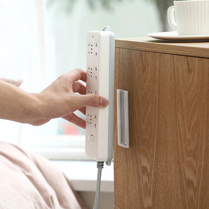Self-adhesive Wall Hook Socket Storage Holder Socket Organizer Fixer Powerful Traceless Wall-mounted Cable Seamless Strip Hold