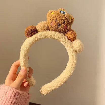 Cute Face Wash Hair Bands Female Cartoon Headwear Hair Band Headband Apply
