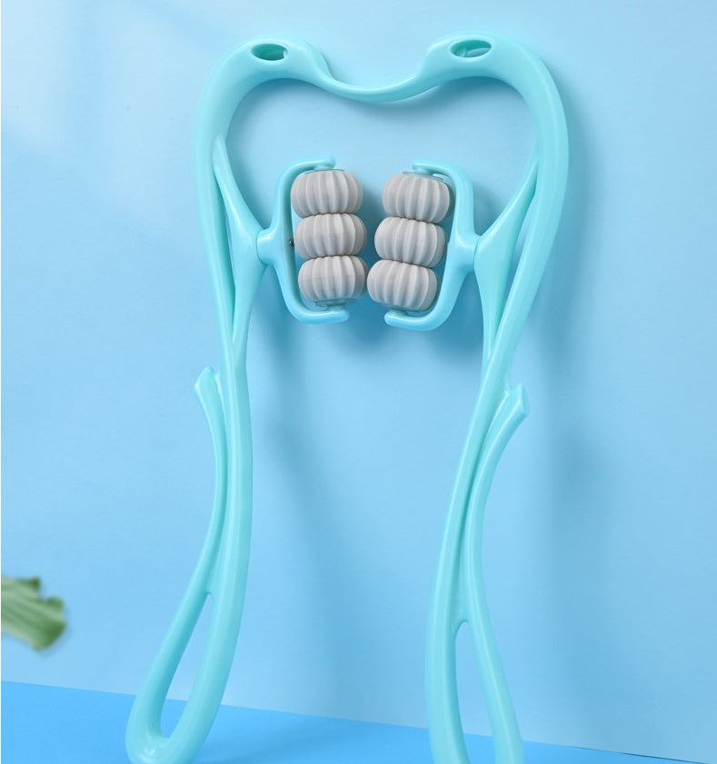 Multifunctional Manual Six-Wheel Neck Massage Roller Tool