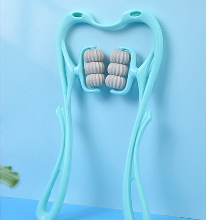 Multifunctional Manual Six-Wheel Neck Massage Roller Tool