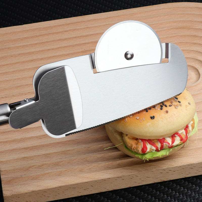 3-in-1 Pizza Cutter With Hanging Holes Labor-Saving Durable Rolling Cutter For Kitchen Cooking Kitchen Gadgets