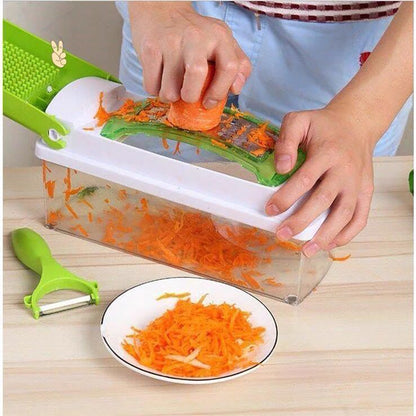 2-Piece Multifunctional Vegetable Chopper, Slicer & Dicer