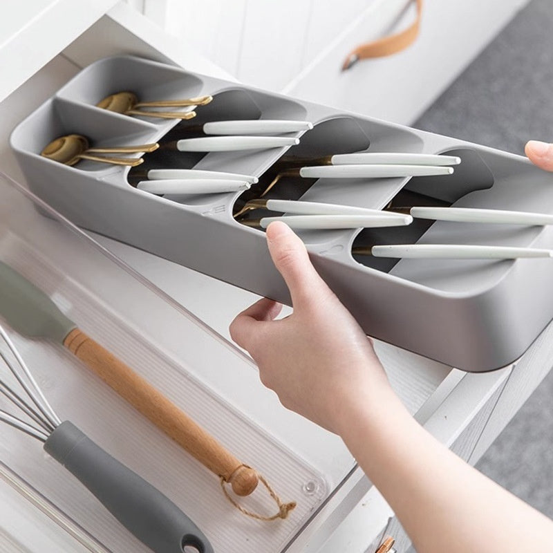 Cutlery Organizer For Kitchen Drawer Divided Storage Box For Forks