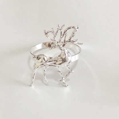 Christmas Napkin Ring Golden Diamond Deer Napkin Ring