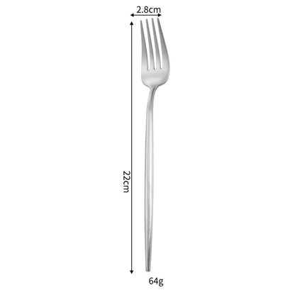 Sanding Thick Portuguese Knife, Fork And Spoon Suit 304 Stainless Steel Tableware