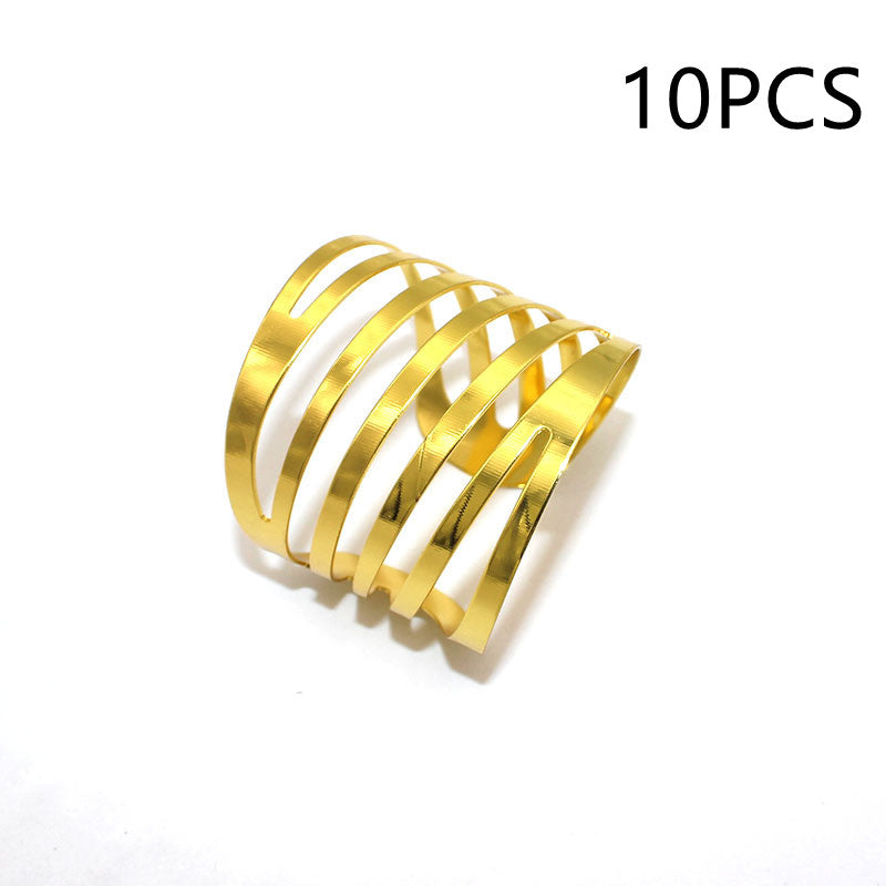 Hotel Western Restaurant Strip Golden Napkin Ring Napkin Ring