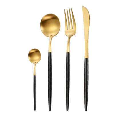 Sanding Thick Portuguese Knife, Fork And Spoon Suit 304 Stainless Steel Tableware
