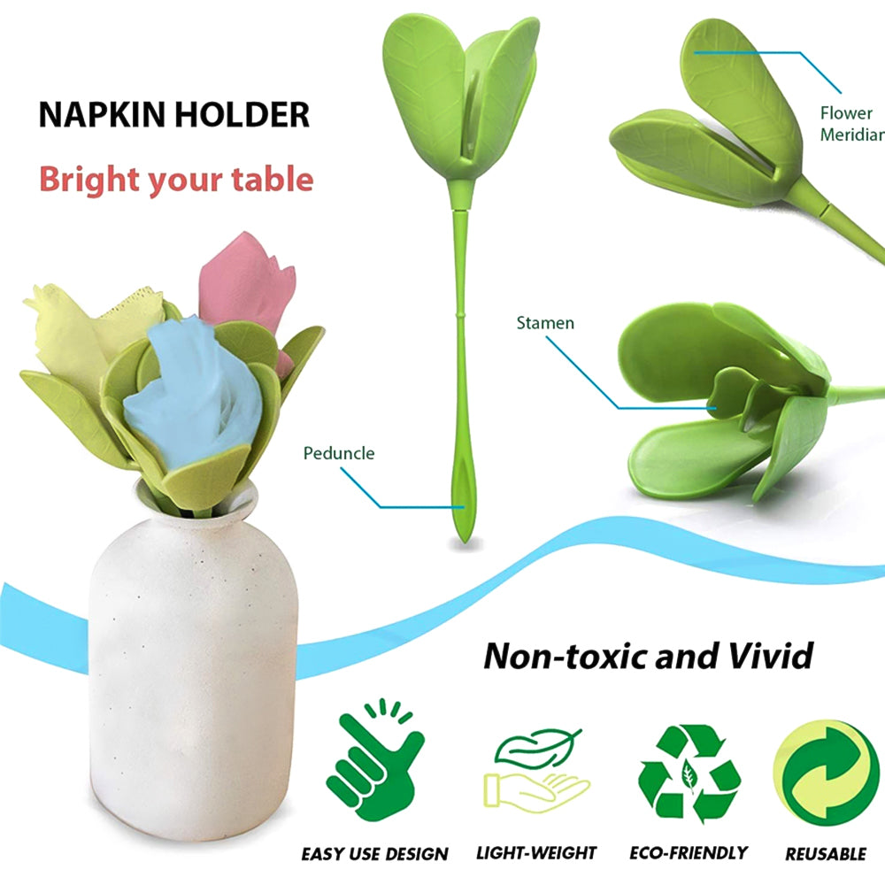 Napkin Holders Tissue Flower Tool Napkin Rose Flower Curl Table Household Origami Flower Set