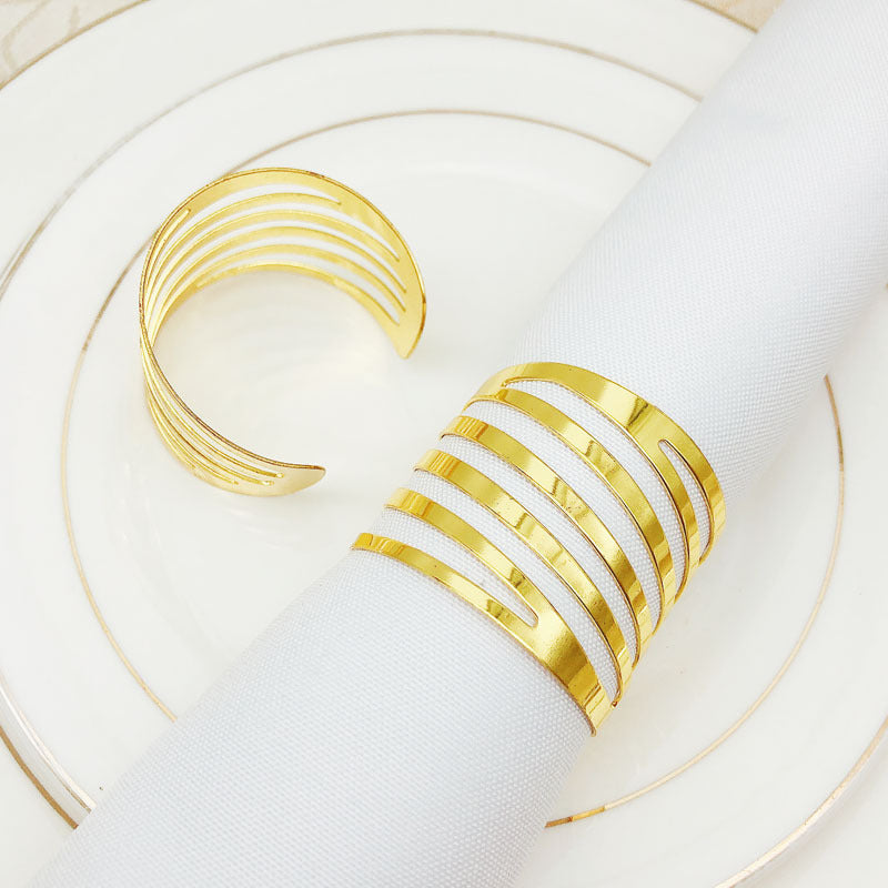 Hotel Western Restaurant Strip Golden Napkin Ring Napkin Ring