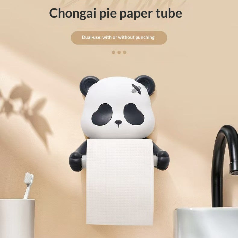 Cartoon Panda Toilet Paper Roll Holder Shelf For The Bathroom